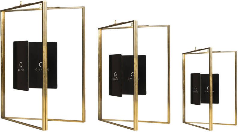 QUVIO Fotolijst staand rechthoek 15x20 5 cm + 13x18 cm + 10 5x15 5 cm Goud