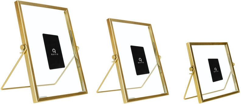 QUVIO Fotolijstje Staand 15x15 cm + 15x20 5 cm + 17 5x23 cm Goud