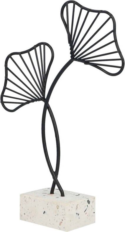 QUVIO Ginkgo blad op standaard Woondecoratie Zwart