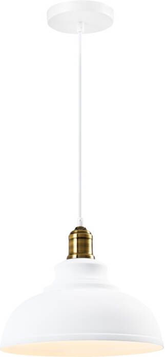 QUVIO Hanglamp industrieel Aluminium D 30 cm Wit