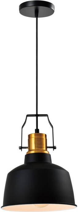 QUVIO Hanglamp industrieel Klein model D 22 cm Zwart