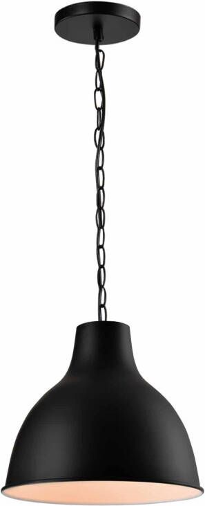 QUVIO Hanglamp industrieel Rond met stalen ketting Diameter 35 cm