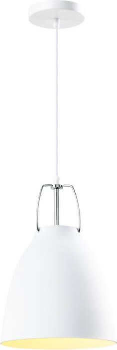 QUVIO Hanglamp industrieel Ronde kegel D 20 cm Wit