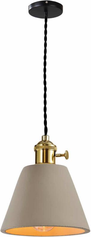QUVIO Hanglamp landelijk Kegeltje van beton Diameter 12 cm