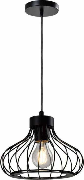 QUVIO Hanglamp metalen frame zwart QUV5145L-BLACK