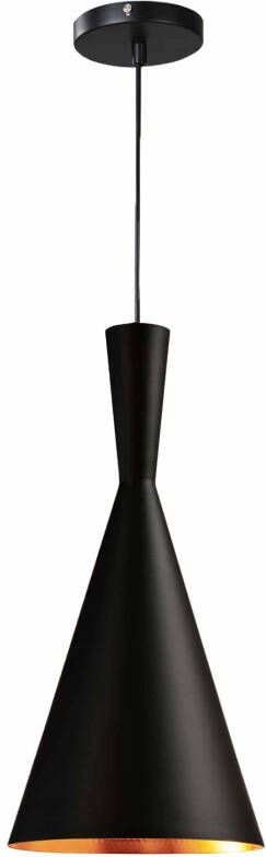 QUVIO Hanglamp modern Kegel met koperen binnenkant Diameter 18 5 cm