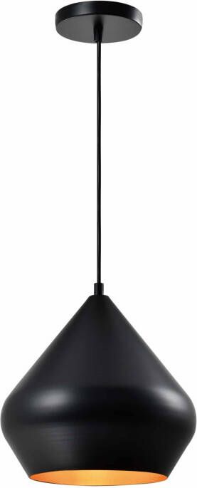QUVIO Hanglamp modern Koepellamp D 25 cm Zwart