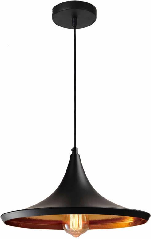 QUVIO Hanglamp modern Puntvormig met koperen binnenkant Diameter 36 cm