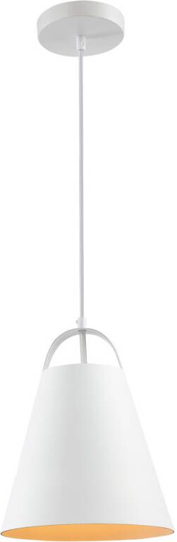 QUVIO Hanglamp modern Trechtervorm Diameter 25 cm Wit