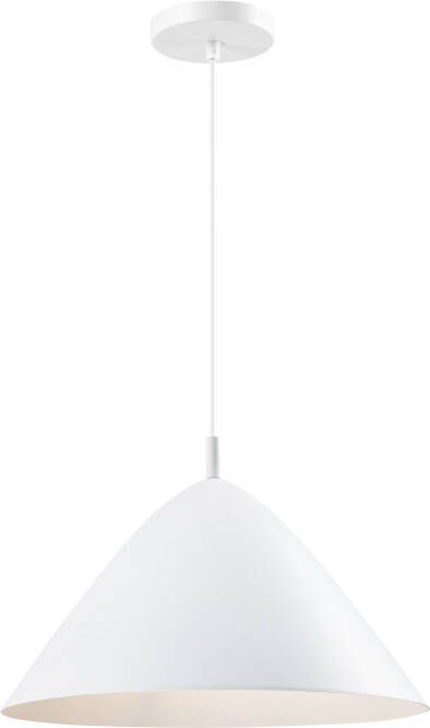 QUVIO Hanglamp retro Hoed design D 40 cm Wit