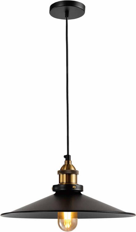 QUVIO Hanglamp retro Strak design met gouden decoratie Diameter 30 cm