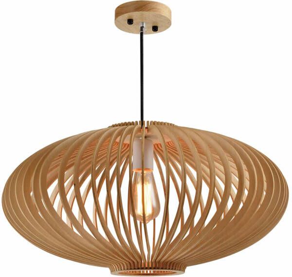 QUVIO Hanglamp Scandinavisch Ronde kap van hout Kap: 58 x 30 cm