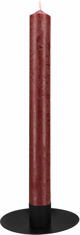 QUVIO Kaarsenstandaard rond -10 x 3 cm Metaal Zwart