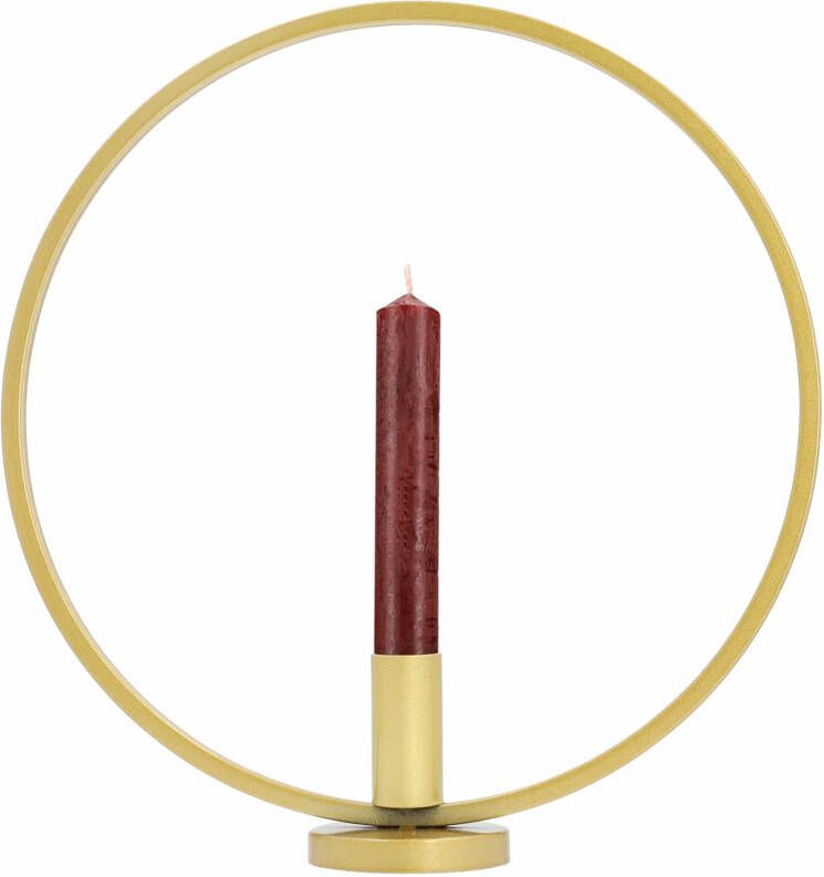 QUVIO Kandelaar Rond 29 cm Metaal Goud