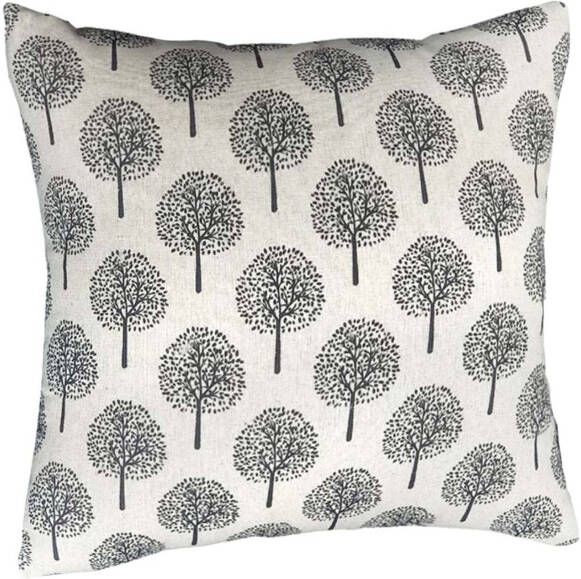 QUVIO Kussenhoes boom Verfijnde jutten 45 x 45 cm Beige