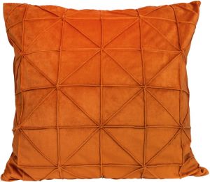 QUVIO Kussenhoes Met Grafisch Patroon 50 X 50 Cm Fluweel Oranje