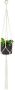 QUVIO Plantenhanger voor bloempot Gevlochten touw - Thumbnail 1