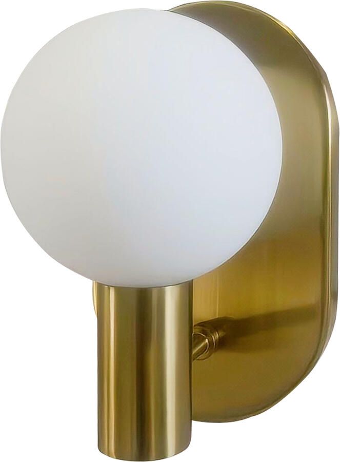 QUVIO Gouden wandlamp 1 lichtpunt Metaal Glas - Foto 1
