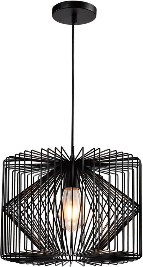 QUVIO Hanglamp modern Cilindervorm draadstaal Diameter 35 cm - Foto 1