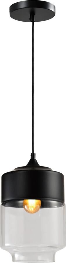 QUVIO Hanglamp retro Langwerpige kap van metaal en glas Diameter 18 cm