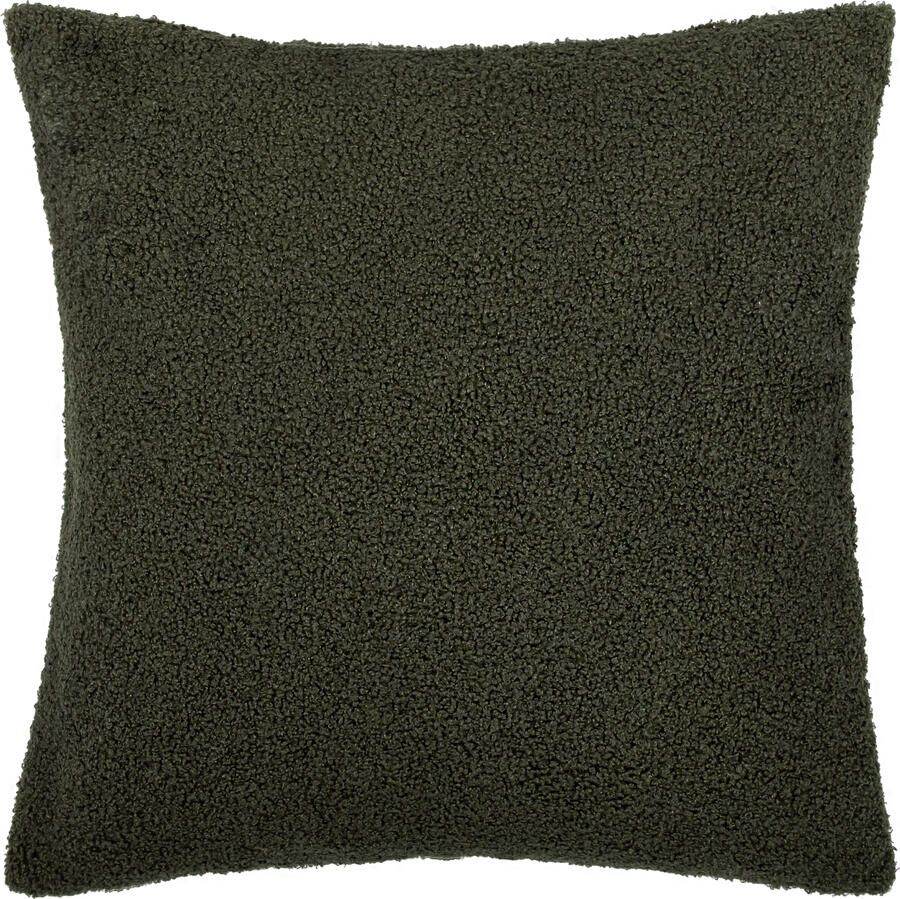 QUVIO Sierkussenhoes teddy 45x45cm Donker groen