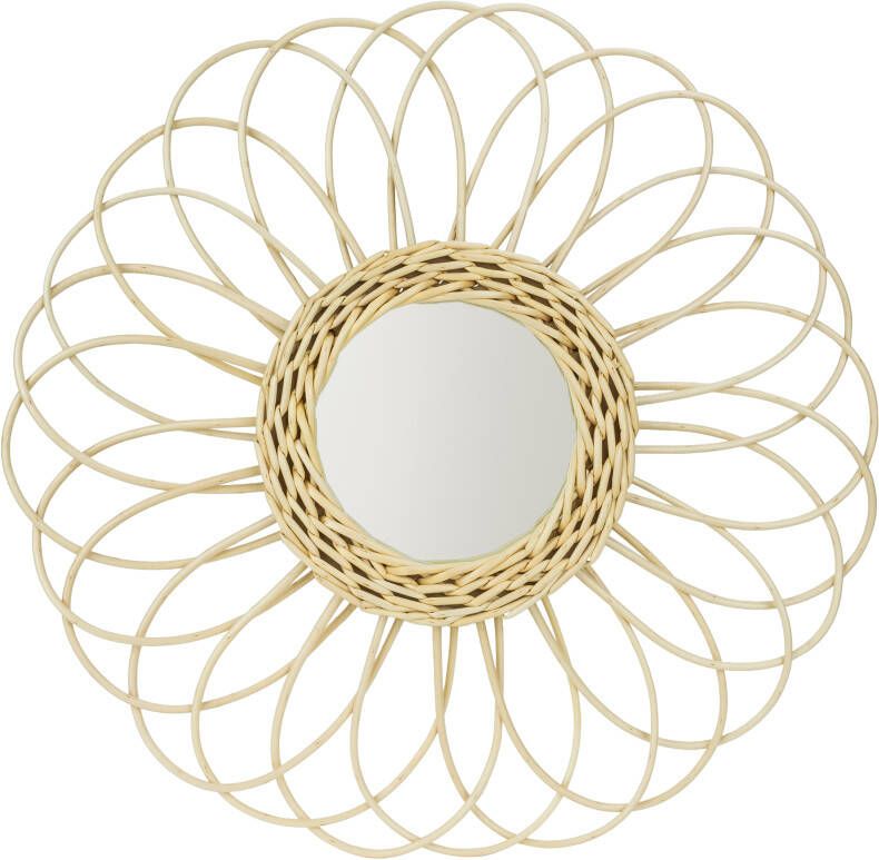 QUVIO Rotan spiegel Diameter 39 5 cm