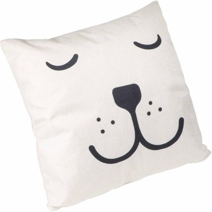 QUVIO Sierkussen slapende beer Gevuld Polyester 45 x 45 cm
