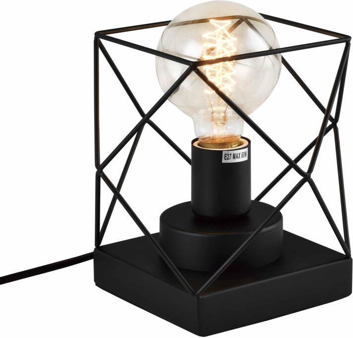 QUVIO tafellamp met metalen frame zwart QUV5154L-BLACK