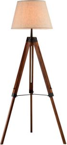 QUVIO Vloerlamp landelijk Driepoot van hout Diameter voet 60 cm