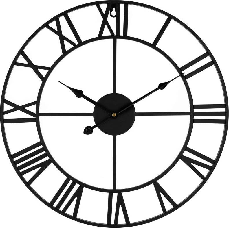 QUVIO Wandklok klassiek Staal Diameter 45 cm
