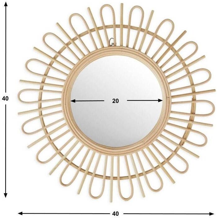 Krossproducts Spiegel Kea Rond Natural 40x40x2