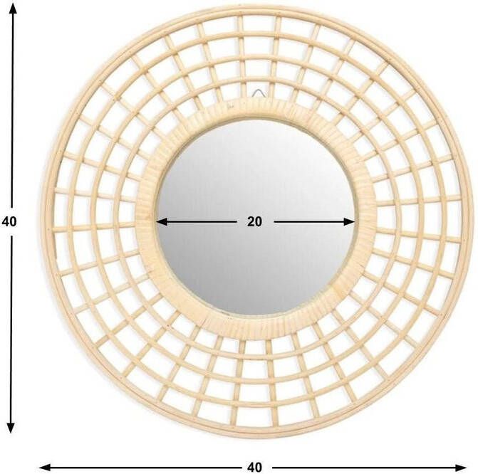 Krossproducts Spiegel Paros Rond Natural 40x40x2