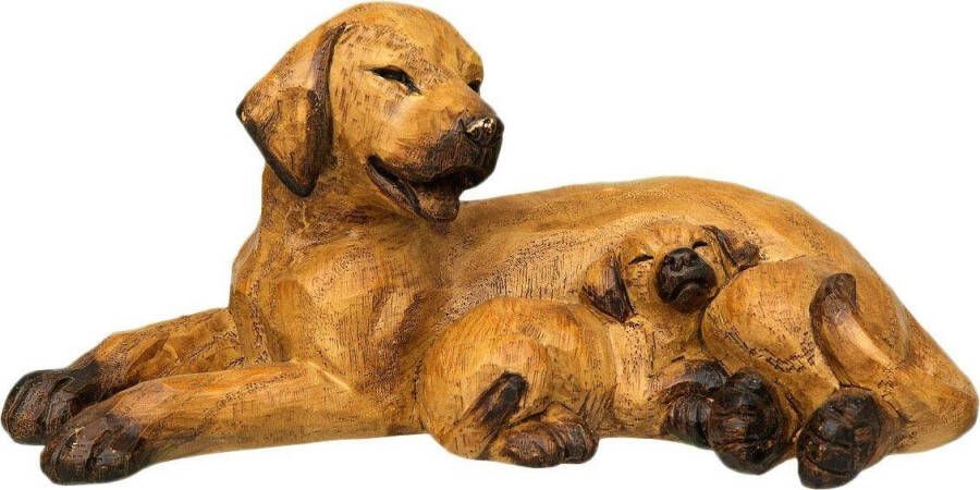 Ambiente Haus Decoratief figuur Hond met pup