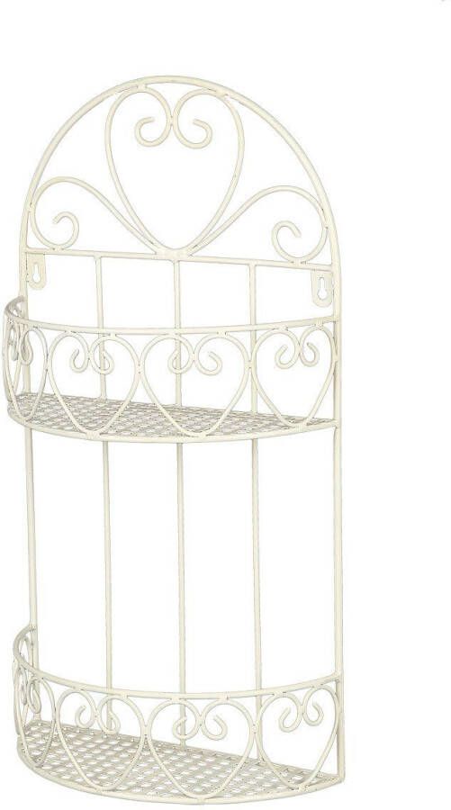 Ambiente Haus Decoratief wandrek rond antiek-wit 50 cm (1 stuk)