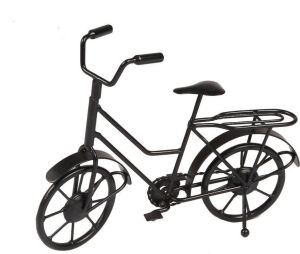 Ambiente Haus Sierobject voor aan de wand Deco fiets zwart 27 cm (1 stuk)