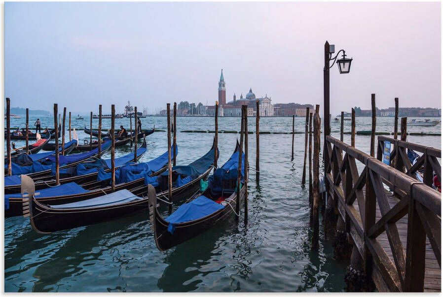 Artland Aluminium dibond print Blik op het eiland San Giorgio Maggiore II geschikt voor binnen en buiten buitenafbeelding