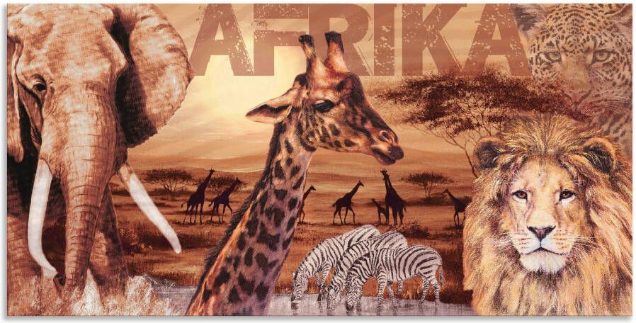 Artland Artprint Afrika als artprint van aluminium artprint voor buiten artprint op linnen poster muursticker