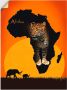 Artland Artprint Afrika het zwarte continent als artprint op linnen poster muursticker in verschillende maten - Thumbnail 1