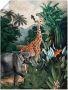 Artland Artprint Afrikaanse jungle als artprint van aluminium artprint voor buiten artprint op linnen poster in verschillende maten. maten - Thumbnail 1