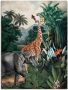 Artland Artprint Afrikaanse jungle als artprint van aluminium artprint voor buiten artprint op linnen poster in verschillende maten. maten - Thumbnail 1