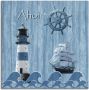 Artland Artprint Ahoy in maritiem blauw als artprint van aluminium artprint voor buiten artprint op linnen poster muursticker - Thumbnail 1