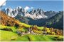 Artland Artprint Alpen bergen Santa Maddalena als artprint van aluminium artprint voor buiten artprint op linnen poster in verschillende maten. maten - Thumbnail 1