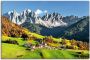 Artland Artprint Alpen bergen Santa Maddalena als artprint van aluminium artprint voor buiten artprint op linnen poster in verschillende maten. maten - Thumbnail 1