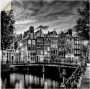 Artland Artprint Amsterdam avondidylle als artprint op linnen poster muursticker in verschillende maten - Thumbnail 1