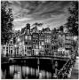 Artland Artprint Amsterdam avondidylle als artprint op linnen poster muursticker in verschillende maten - Thumbnail 1