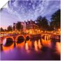 Artland Artprint Amsterdam Keizersgracht Leidsegracht als artprint op linnen poster muursticker in verschillende maten - Thumbnail 1