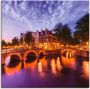 Artland Artprint Amsterdam Keizersgracht Leidsegracht als artprint op linnen poster muursticker in verschillende maten - Thumbnail 1