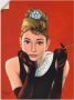 Artland Artprint Audrey Hepburn portret als artprint van aluminium artprint voor buiten artprint op linnen poster muursticker - Thumbnail 1