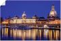 Artland Artprint Avondidylle Geniner oever Lübeck Avond aan de Elbe in Dresden als artprint van aluminium artprint op linnen muursticker of poster in verschillende maten - Thumbnail 1