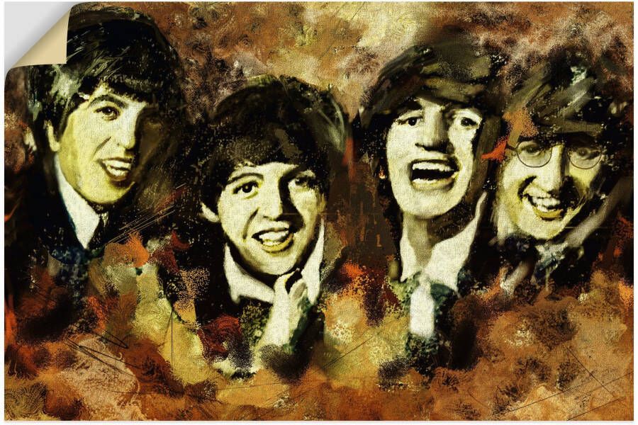 Artland Artprint Beatles als artprint op linnen muursticker in verschillende maten - Foto 1